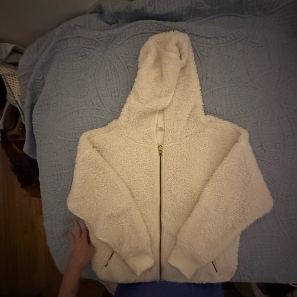 Athleta Soft Cream Teddy Jacket